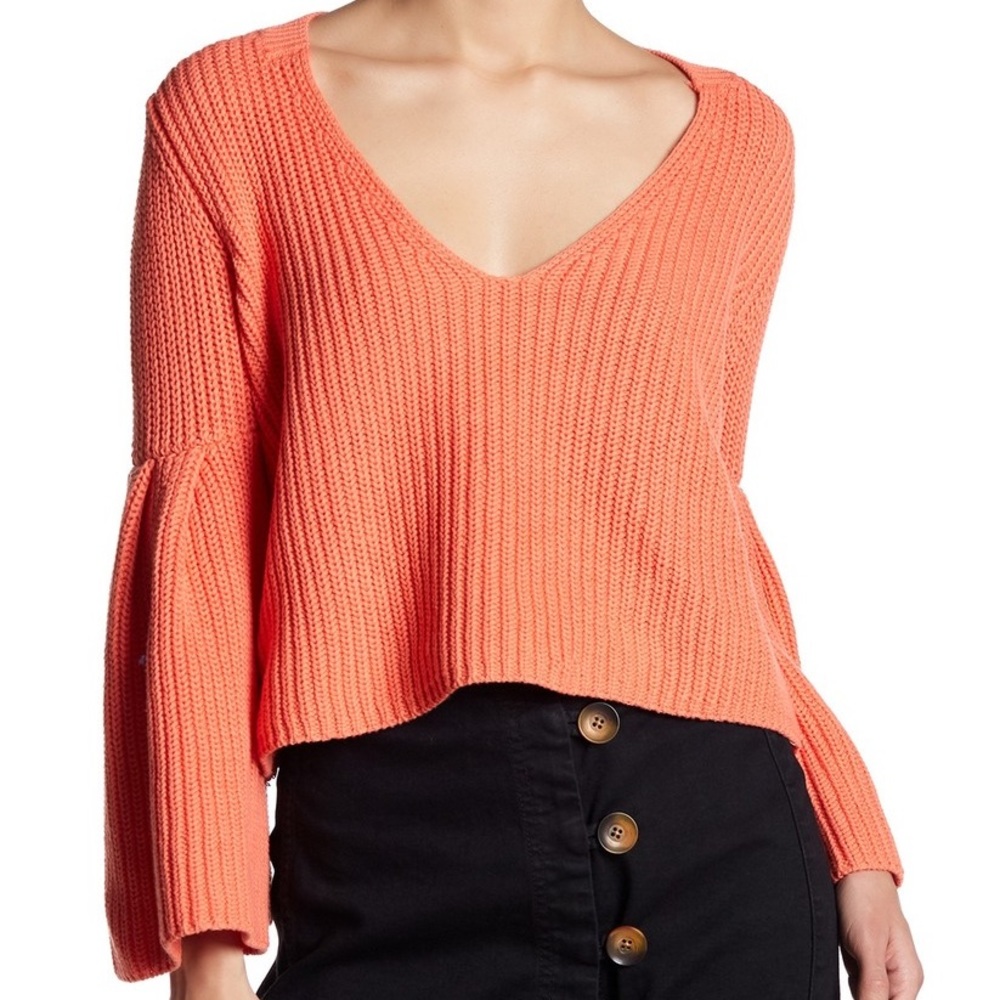 Free People Damsel Bell Sleeve Sweater - MUST GO